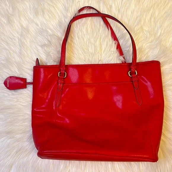 Coach Red Bag - Picture 3 of 5